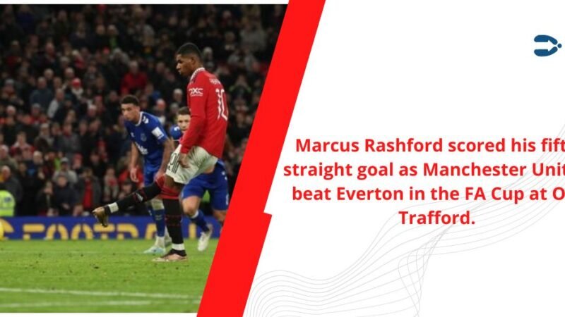 Marcus Rashford scored his fifth straight goal as Manchester United beat Everton in the FA Cup at Old Trafford.